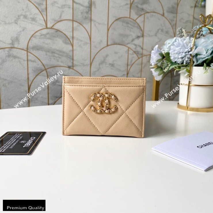 Chanel 19 Card Holder AP1167 Beige 2020 (yingfeng-20092909)