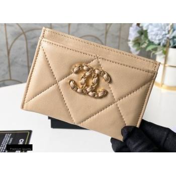 Chanel 19 Card Holder AP1167 Beige 2020 (yingfeng-20092909)