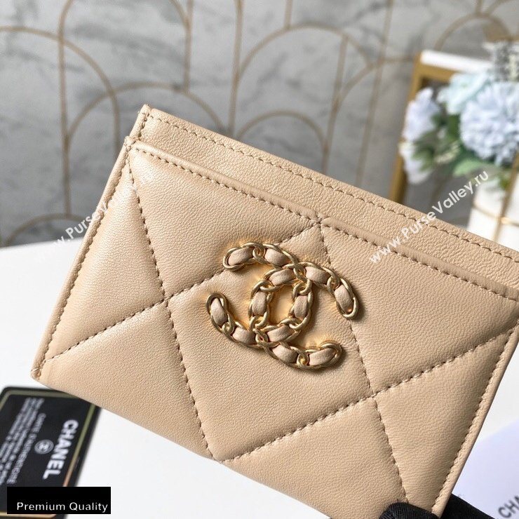 Chanel 19 Card Holder AP1167 Beige 2020 (yingfeng-20092909)