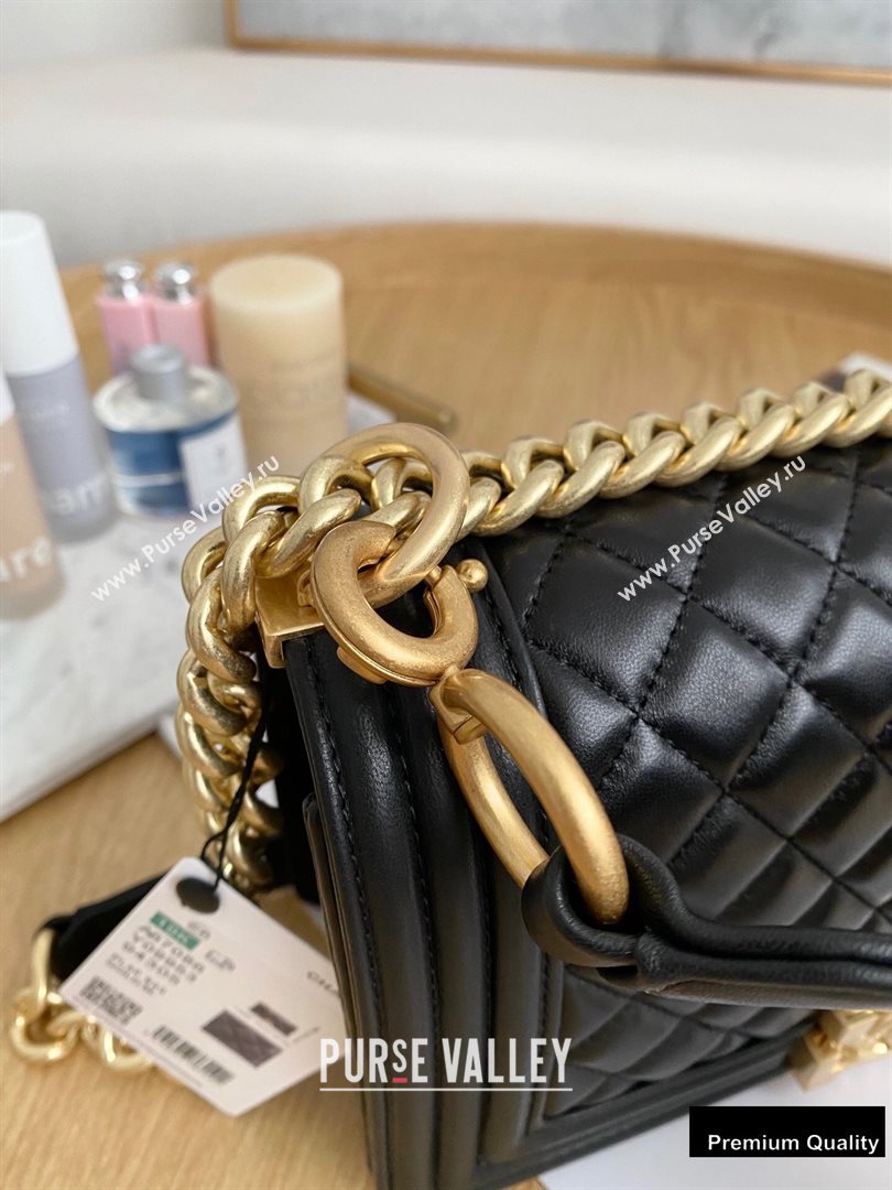 Chanel Medium Boy Flap Bag Black with Removable Logo Handle (yingfeng-20092901)