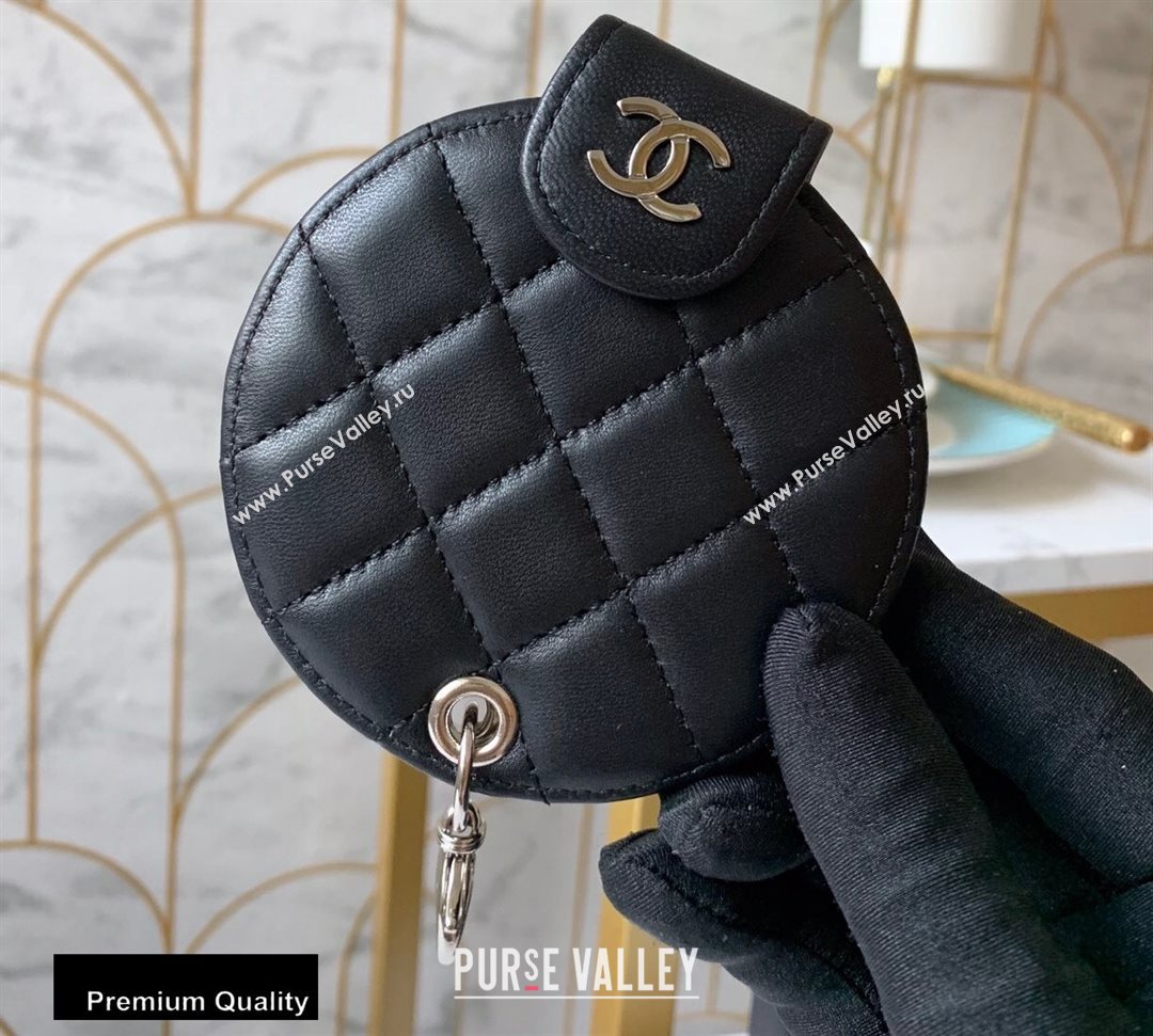 Chanel Round Mirror Lambskin Black (yingfeng-20092913)