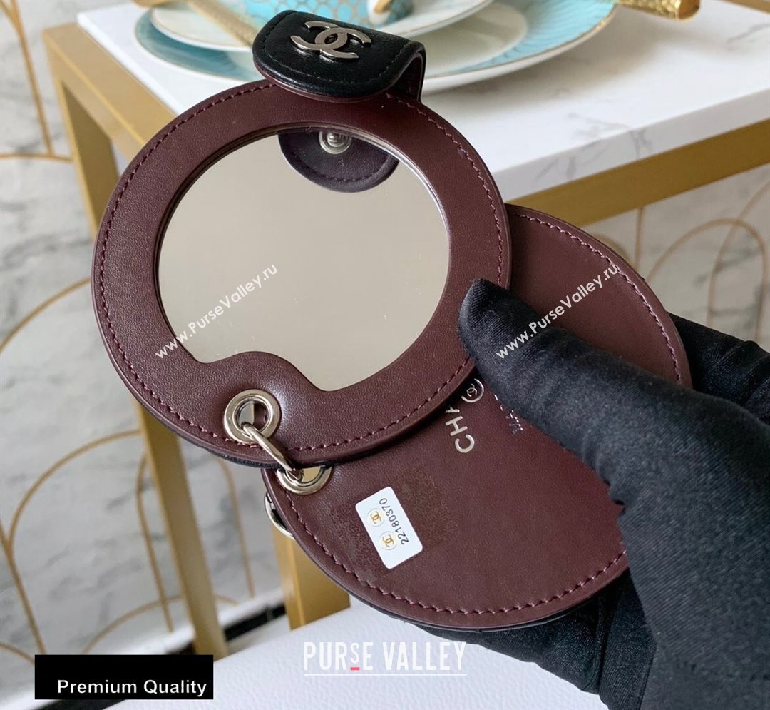 Chanel Round Mirror Lambskin Black (yingfeng-20092913)