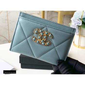 Chanel 19 Card Holder AP1167 Light Blue 2020 (yingfeng-20092911)