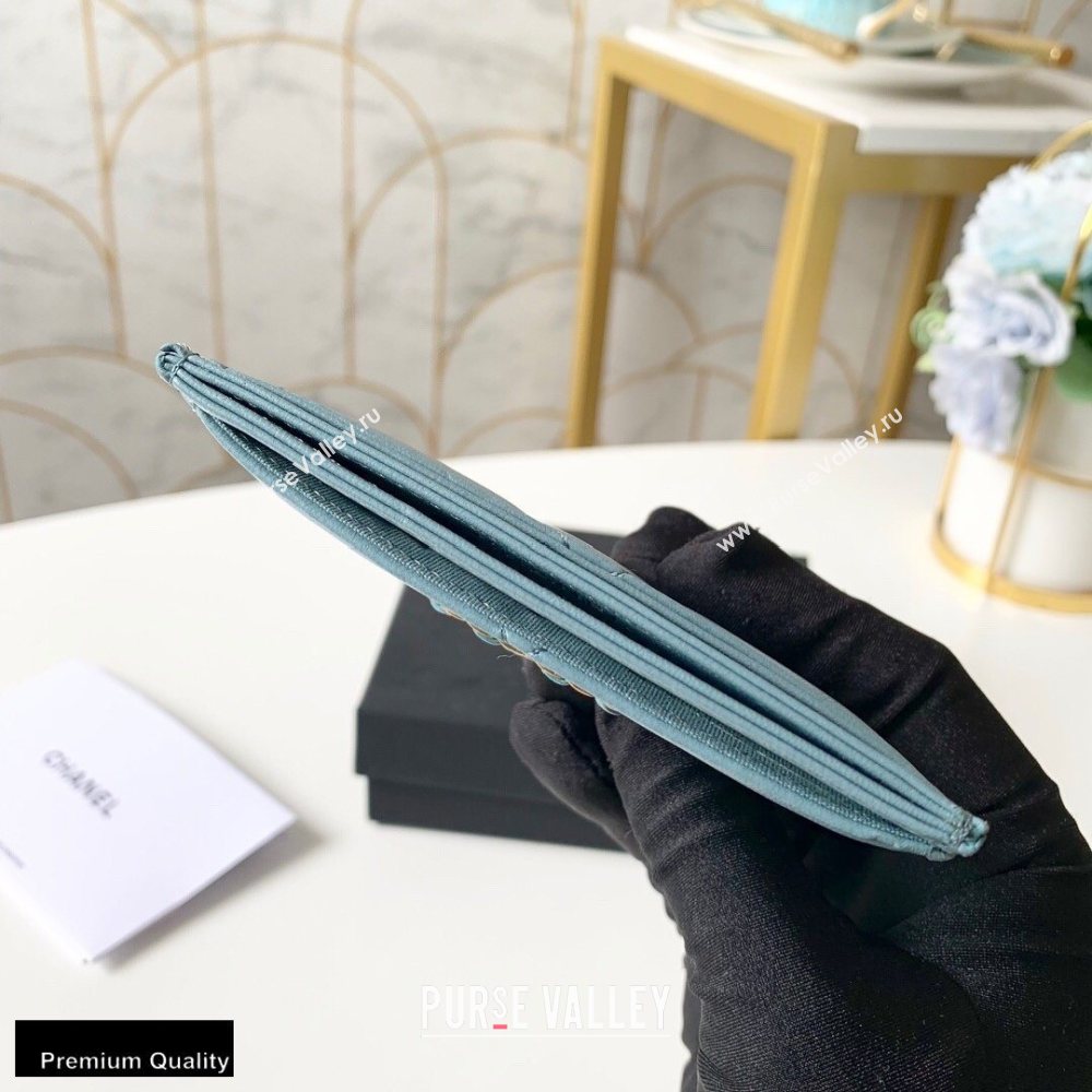 Chanel 19 Card Holder AP1167 Light Blue 2020 (yingfeng-20092911)