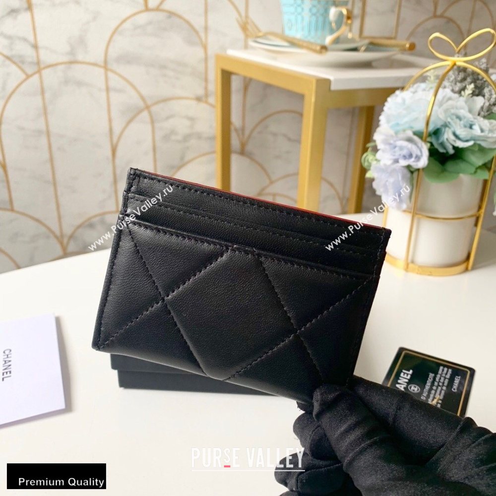 Chanel 19 Card Holder AP1167 Black 2020 (yingfeng-20092906)