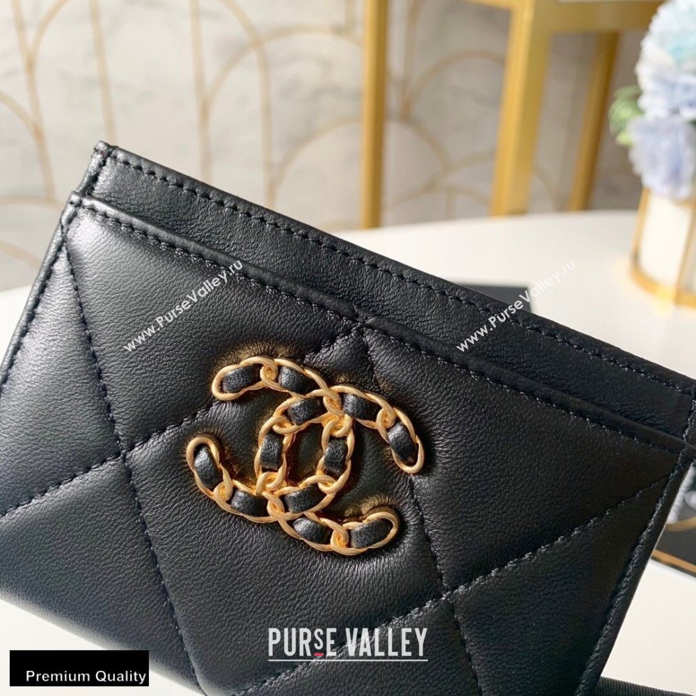 Chanel 19 Card Holder AP1167 Black 2020 (yingfeng-20092906)