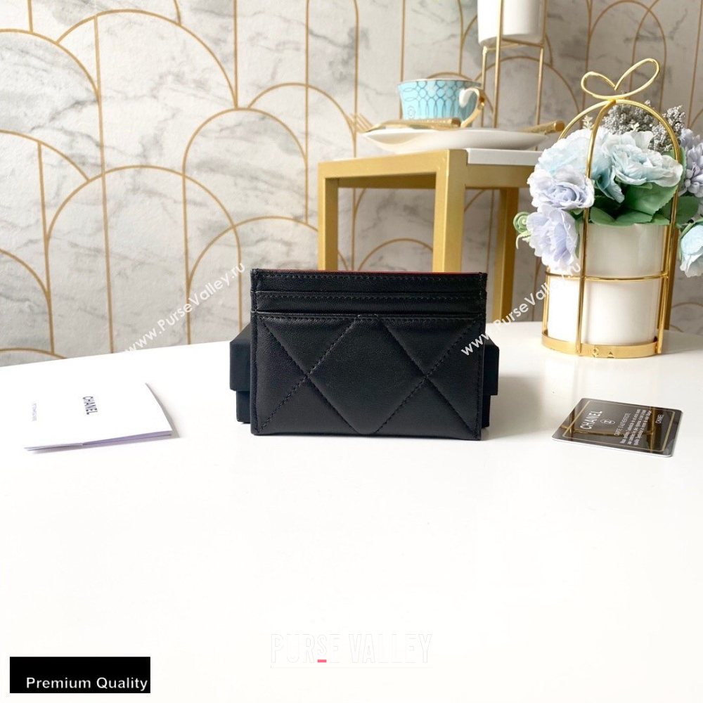 Chanel 19 Card Holder AP1167 Black 2020 (yingfeng-20092906)