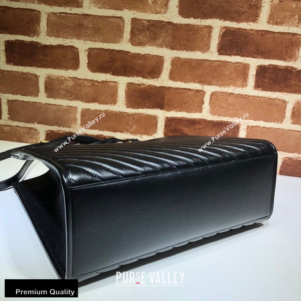 Gucci GG Marmont Medium Tote Bag ‎627332 Black 2020 (delihang-20093009)