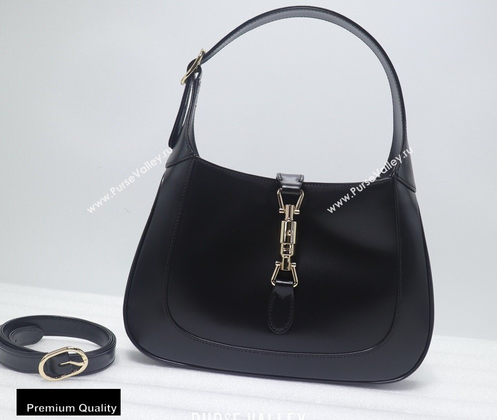 Gucci Jackie 1961 Small Hobo Bag 636706 Leather Black 2020 (delihang-20093012)