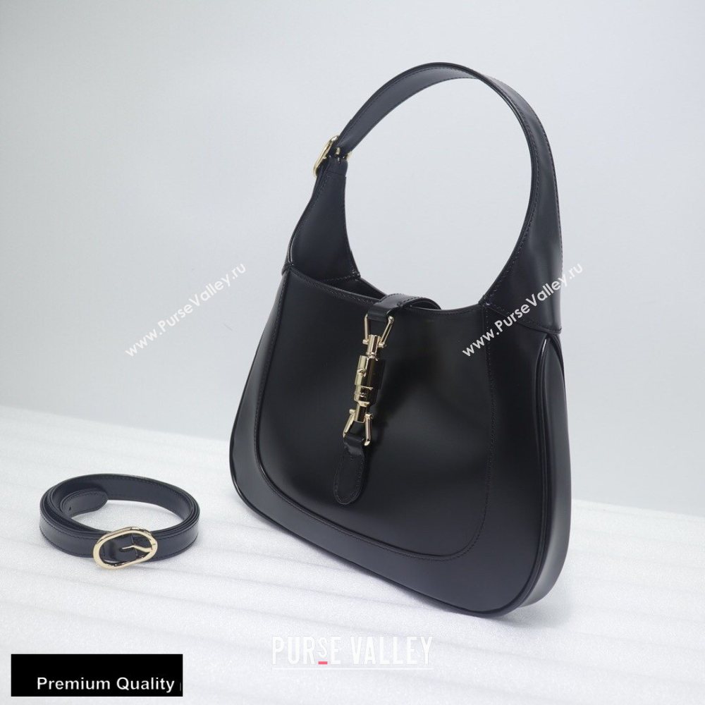Gucci Jackie 1961 Small Hobo Bag 636706 Leather Black 2020 (delihang-20093012)