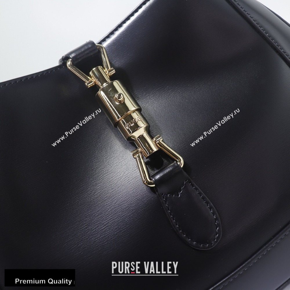 Gucci Jackie 1961 Small Hobo Bag 636706 Leather Black 2020 (delihang-20093012)