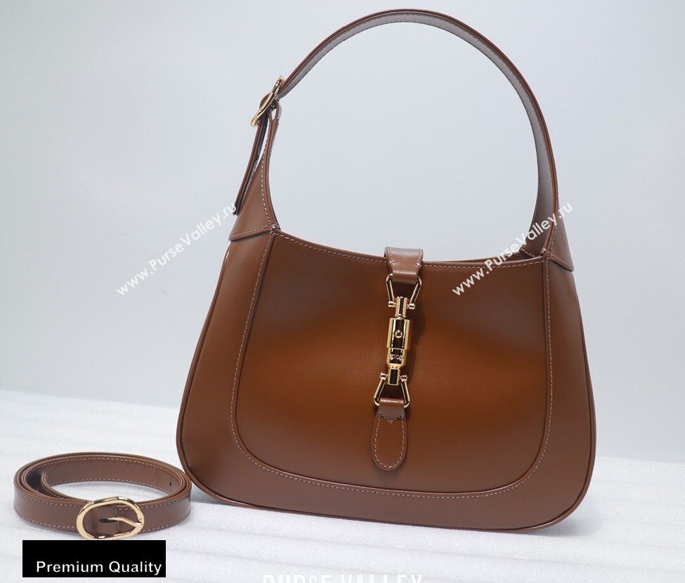Gucci Jackie 1961 Small Hobo Bag 636706 Leather Brown 2020 (delihang-20093013)