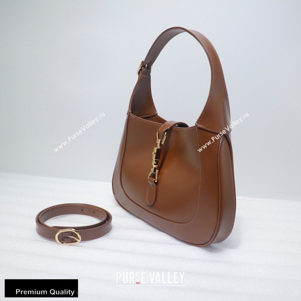 Gucci Jackie 1961 Small Hobo Bag 636706 Leather Brown 2020 (delihang-20093013)