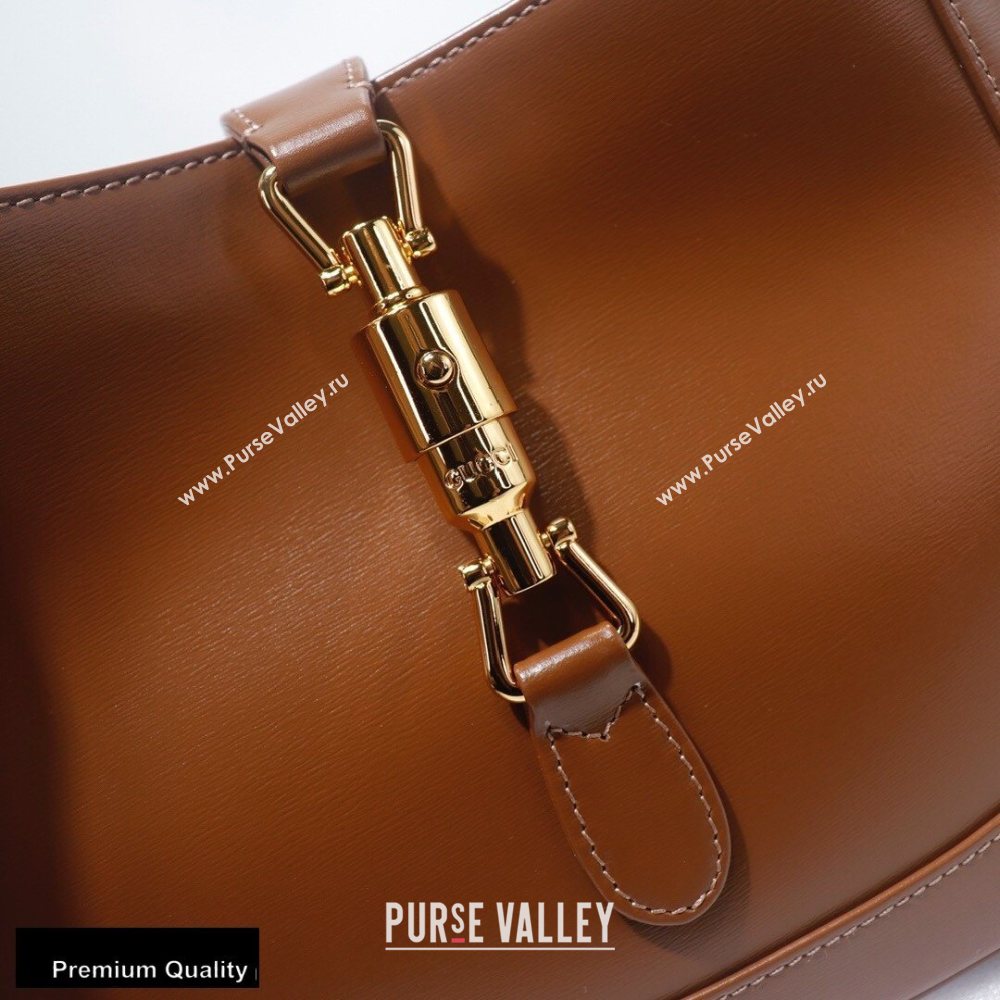 Gucci Jackie 1961 Small Hobo Bag 636706 Leather Brown 2020 (delihang-20093013)