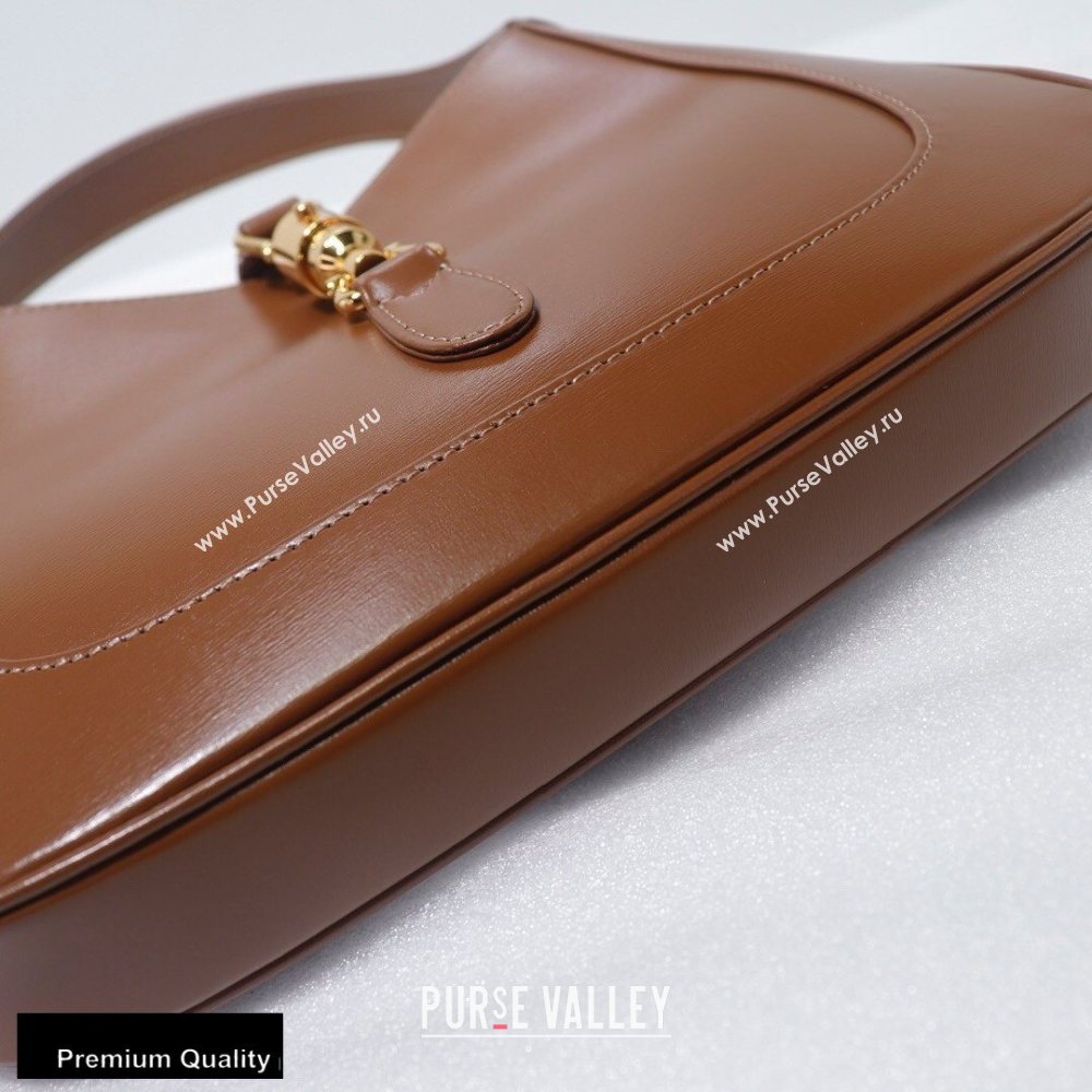 Gucci Jackie 1961 Small Hobo Bag 636706 Leather Brown 2020 (delihang-20093013)