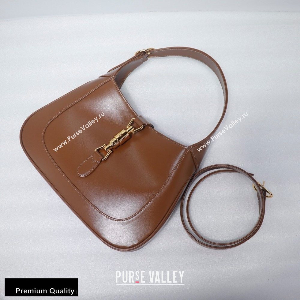 Gucci Jackie 1961 Small Hobo Bag 636706 Leather Brown 2020 (delihang-20093013)