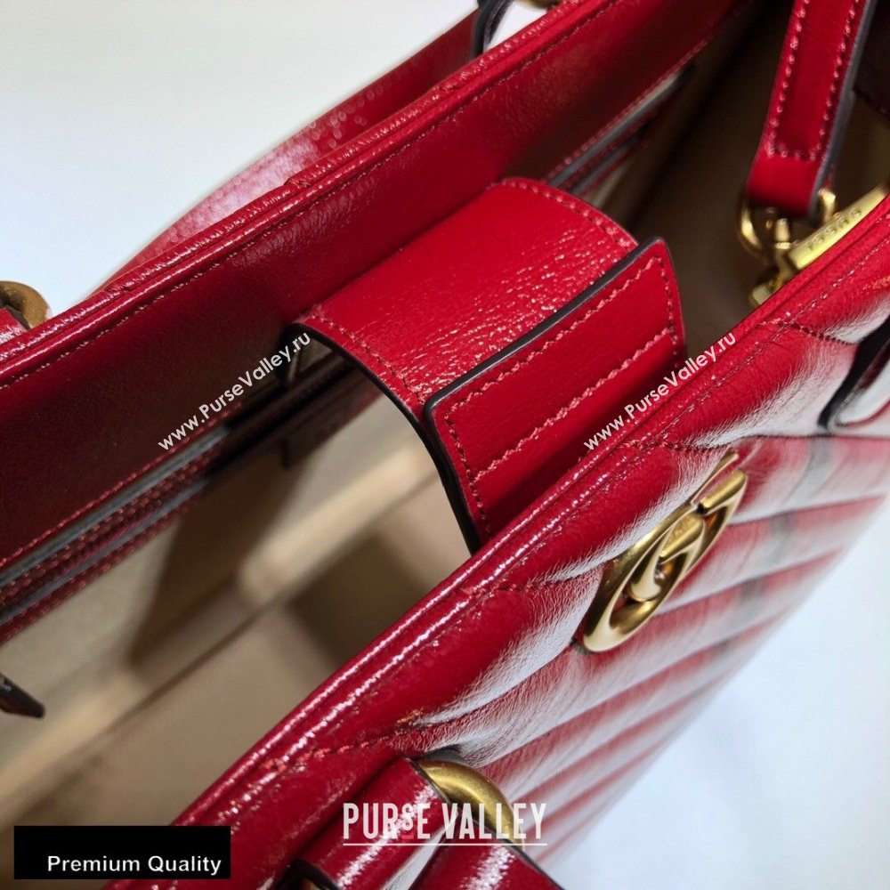 Gucci GG Marmont Medium Tote Bag ‎627332 Red 2020 (delihang-20093010)