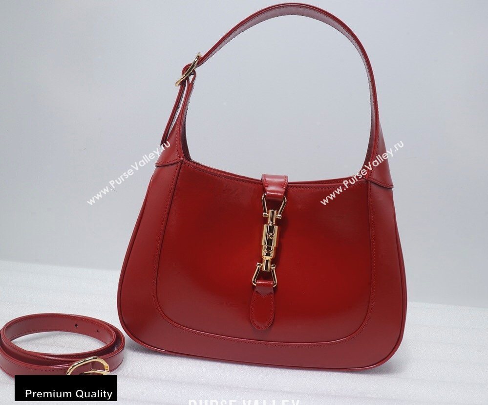 Gucci Jackie 1961 Small Hobo Bag 636706 Leather Red 2020 (delihang-20093014)