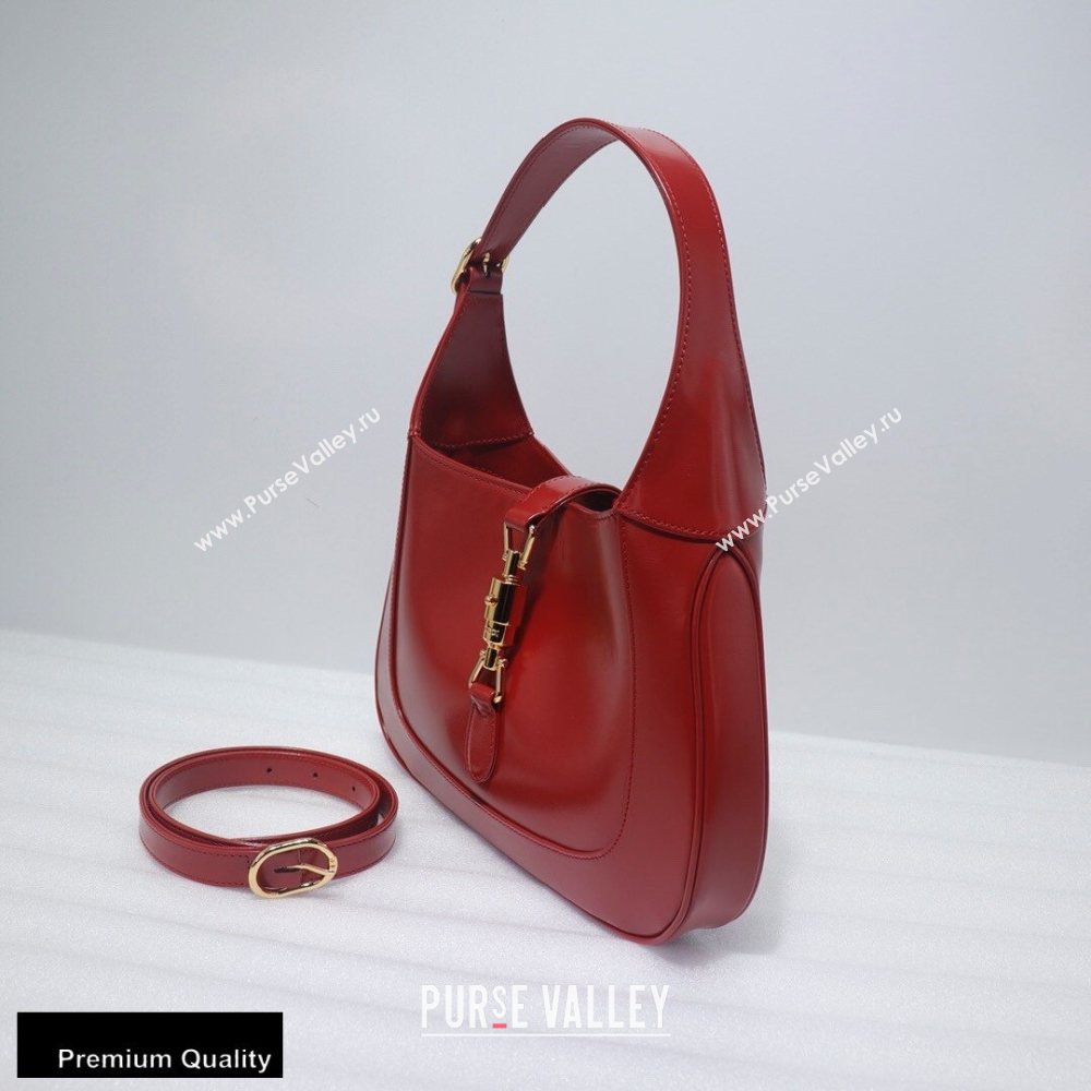 Gucci Jackie 1961 Small Hobo Bag 636706 Leather Red 2020 (delihang-20093014)