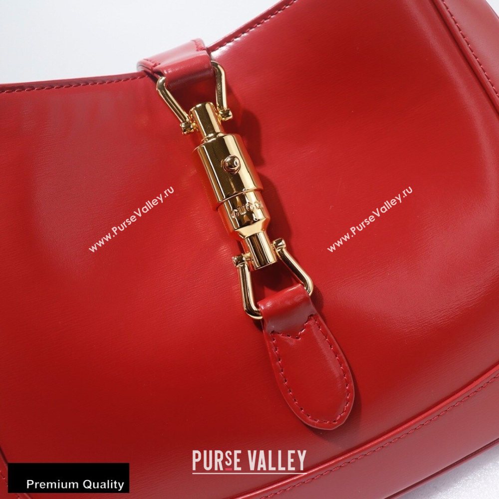 Gucci Jackie 1961 Small Hobo Bag 636706 Leather Red 2020 (delihang-20093014)