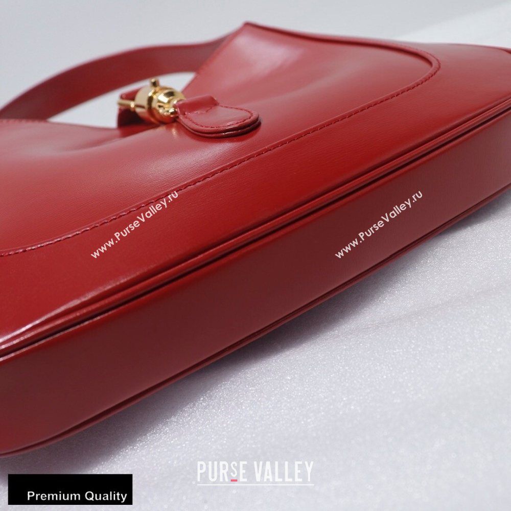 Gucci Jackie 1961 Small Hobo Bag 636706 Leather Red 2020 (delihang-20093014)