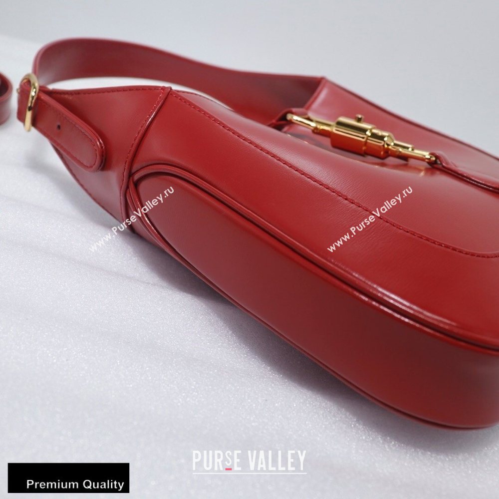 Gucci Jackie 1961 Small Hobo Bag 636706 Leather Red 2020 (delihang-20093014)