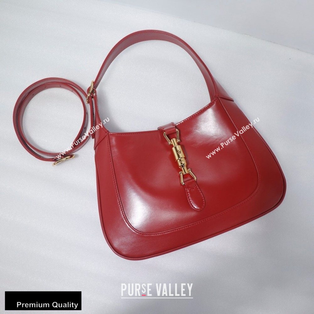 Gucci Jackie 1961 Small Hobo Bag 636706 Leather Red 2020 (delihang-20093014)