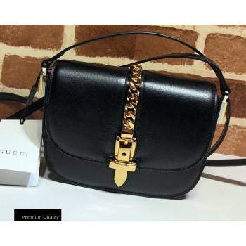 Gucci Sylvie 1969 Mini Shoulder Bag 615965 Black 2020 (delihang-20093001)