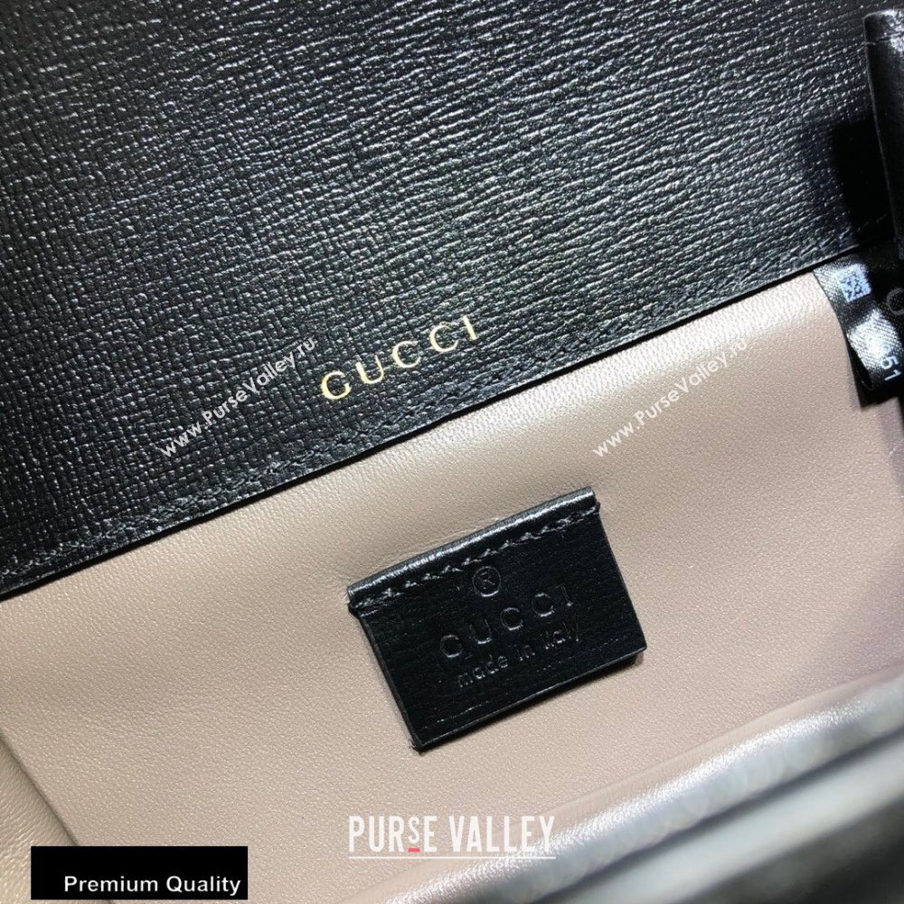 Gucci Sylvie 1969 Mini Shoulder Bag 615965 Black 2020 (delihang-20093001)