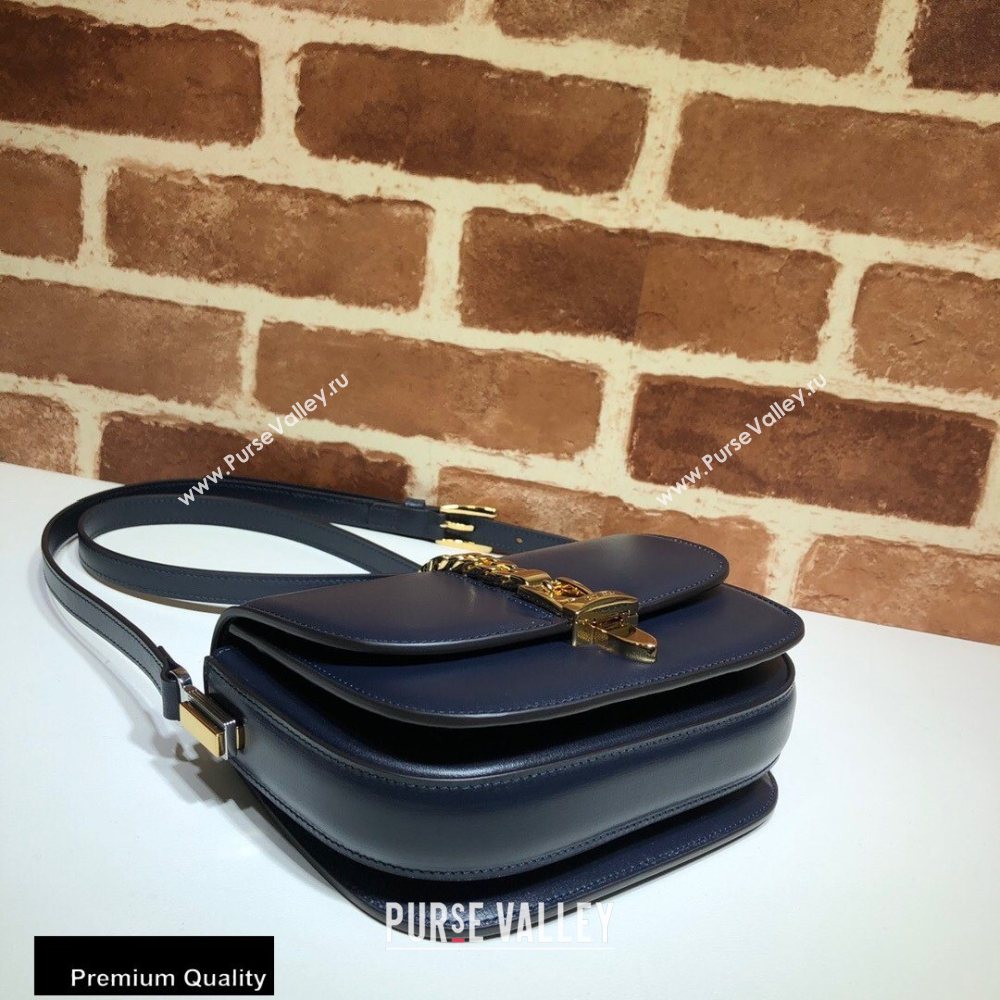 Gucci Sylvie 1969 Mini Shoulder Bag 615965 Blue 2020 (delihang-20093002)