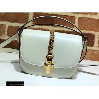 Gucci Sylvie 1969 Mini Shoulder Bag 615965 White 2020 (delihang-20093006)
