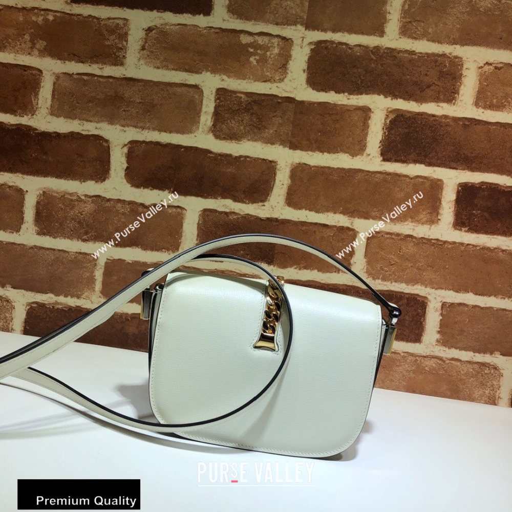 Gucci Sylvie 1969 Mini Shoulder Bag 615965 White 2020 (delihang-20093006)