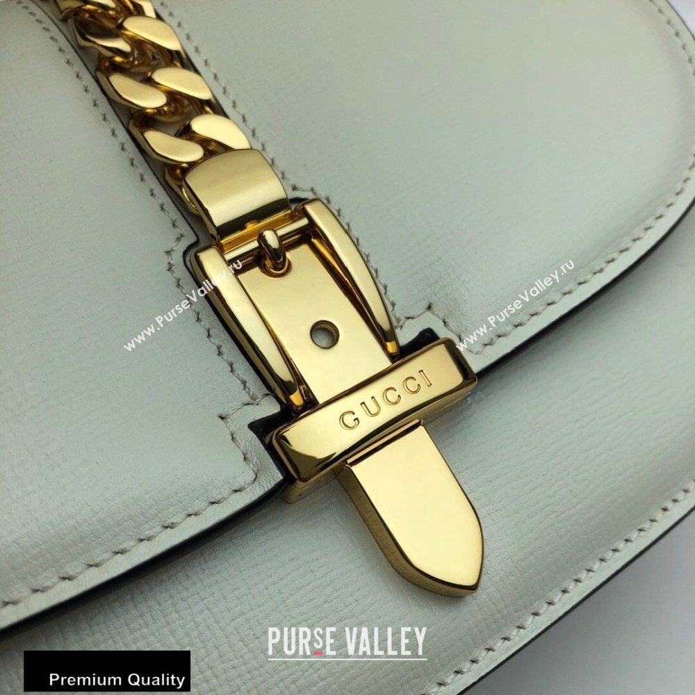 Gucci Sylvie 1969 Mini Shoulder Bag 615965 White 2020 (delihang-20093006)