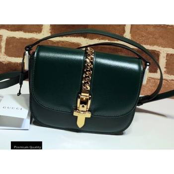 Gucci Sylvie 1969 Mini Shoulder Bag 615965 Green 2020 (delihang-20093004)