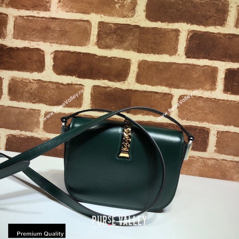 Gucci Sylvie 1969 Mini Shoulder Bag 615965 Green 2020 (delihang-20093004)