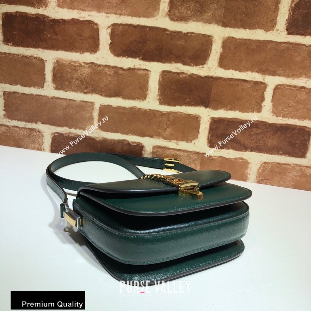 Gucci Sylvie 1969 Mini Shoulder Bag 615965 Green 2020 (delihang-20093004)