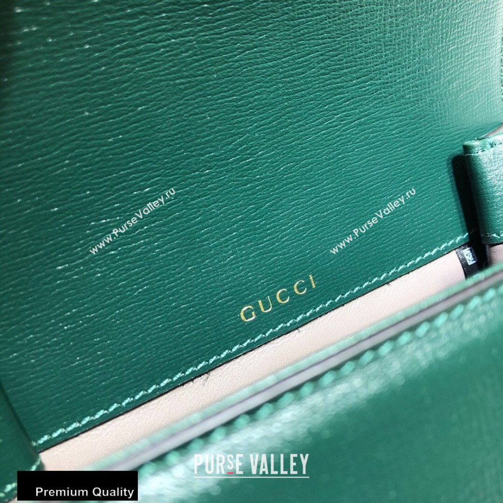 Gucci Sylvie 1969 Mini Shoulder Bag 615965 Green 2020 (delihang-20093004)