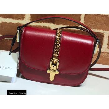 Gucci Sylvie 1969 Mini Shoulder Bag 615965 Red 2020 (delihang-20093005)