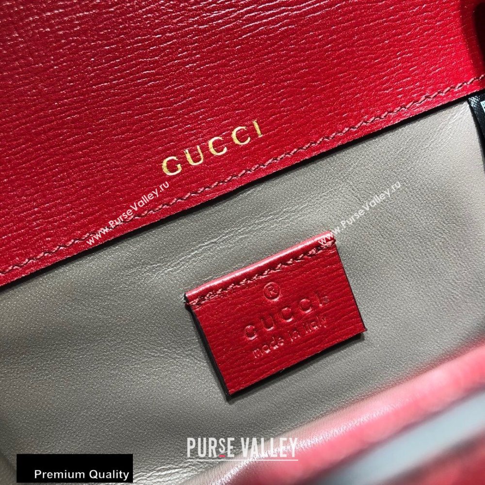 Gucci Sylvie 1969 Mini Shoulder Bag 615965 Red 2020 (delihang-20093005)