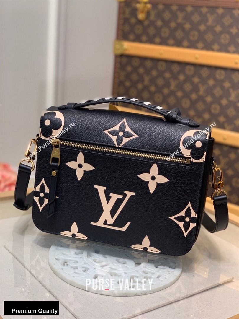 Louis Vuitton LV Crafty Pochette Metis Bag Braided Top Handle M45385 Black 2020 (kiki-20100708)