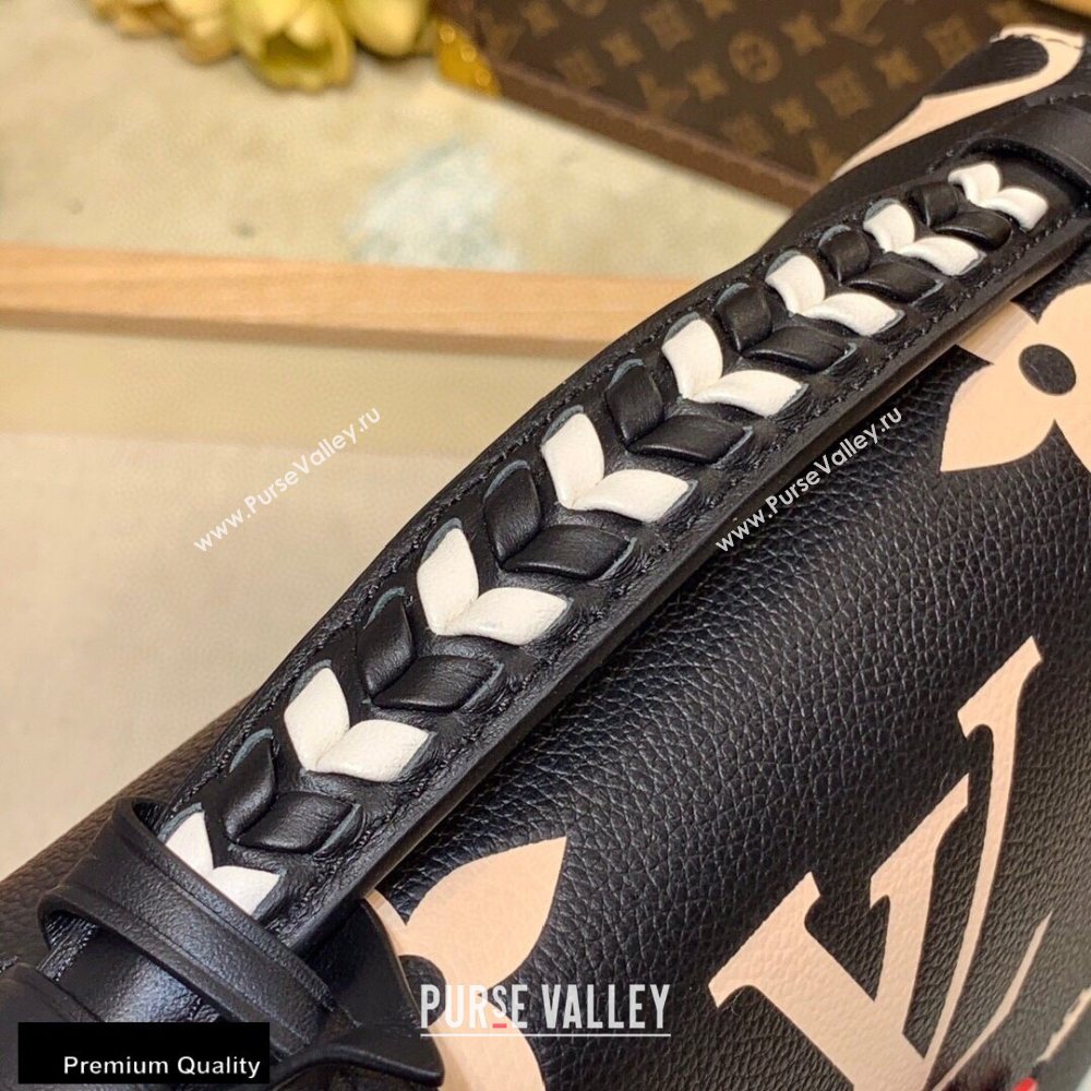 Louis Vuitton LV Crafty Pochette Metis Bag Braided Top Handle M45385 Black 2020 (kiki-20100708)