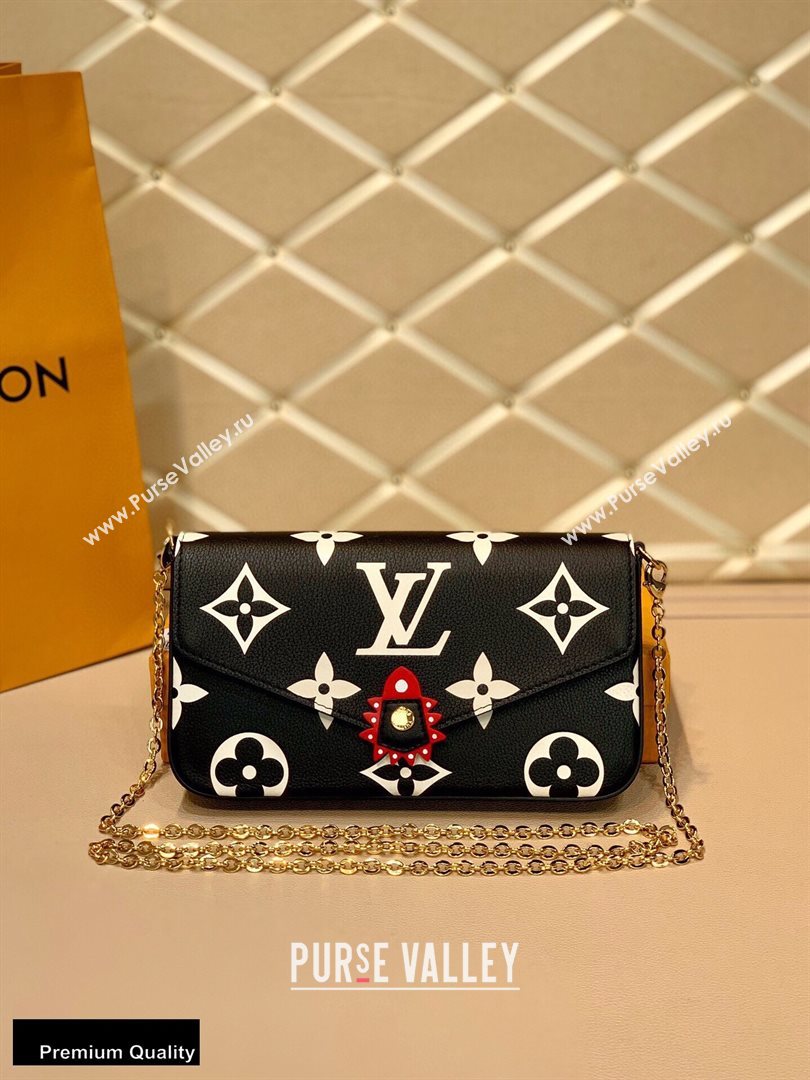 Louis Vuitton LV Crafty Felicie Pochette Bag M69515 Black 2020 (kiki-20100710)