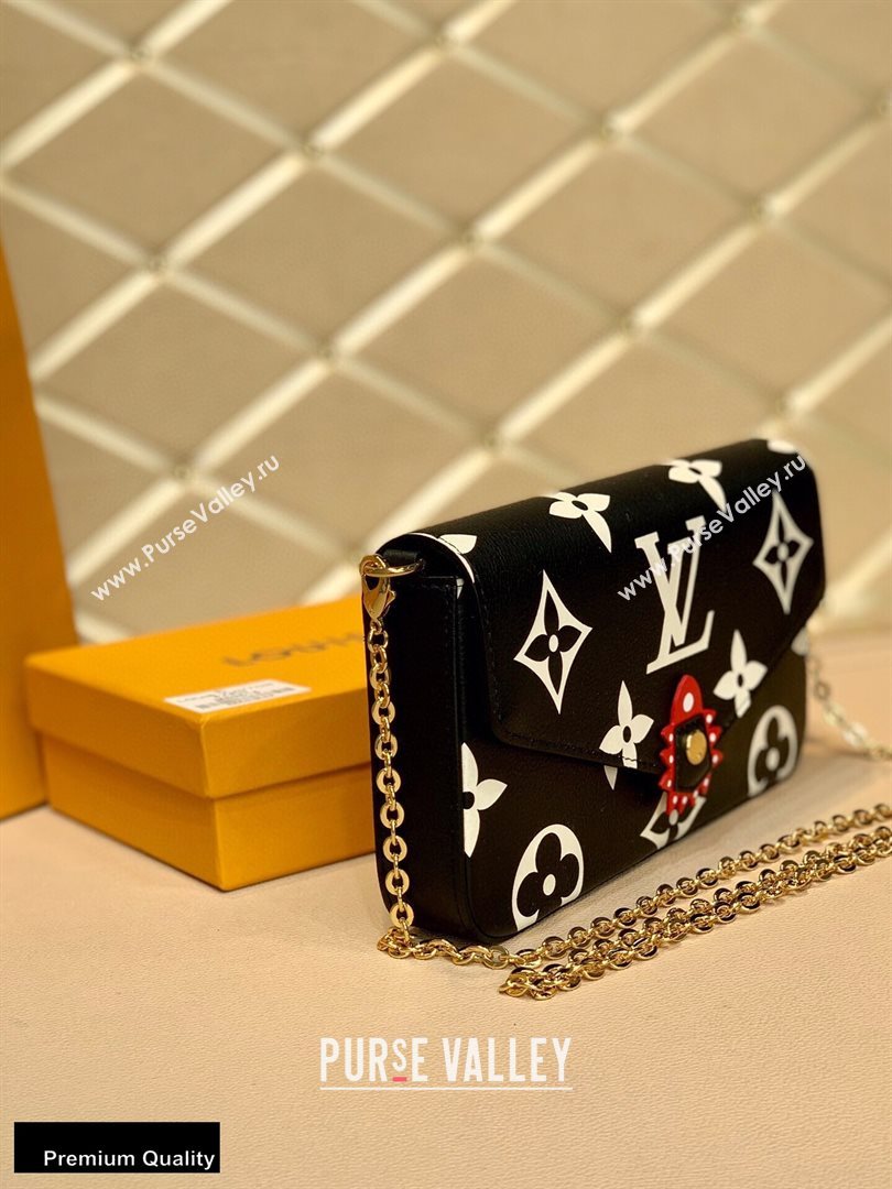 Louis Vuitton LV Crafty Felicie Pochette Bag M69515 Black 2020 (kiki-20100710)