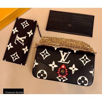 Louis Vuitton LV Crafty Felicie Pochette Bag M69515 Black 2020 (kiki-20100710)