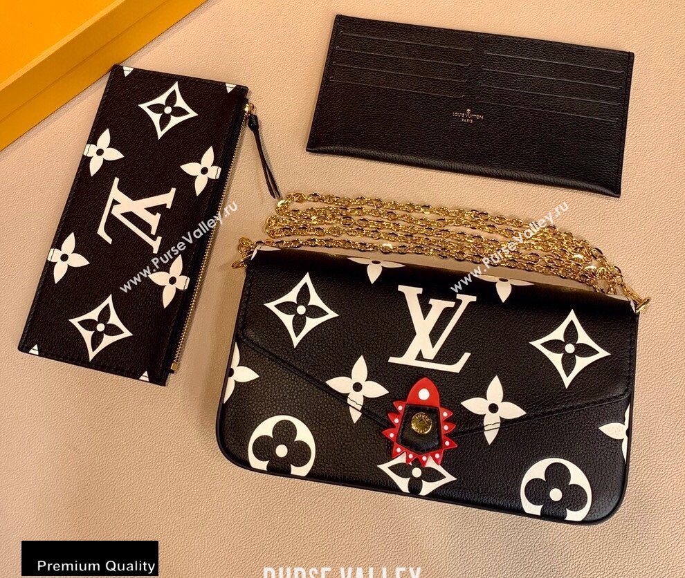 Louis Vuitton LV Crafty Felicie Pochette Bag M69515 Black 2020 (kiki-20100710)