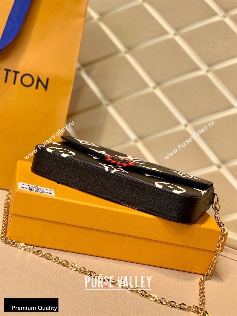 Louis Vuitton LV Crafty Felicie Pochette Bag M69515 Black 2020 (kiki-20100710)