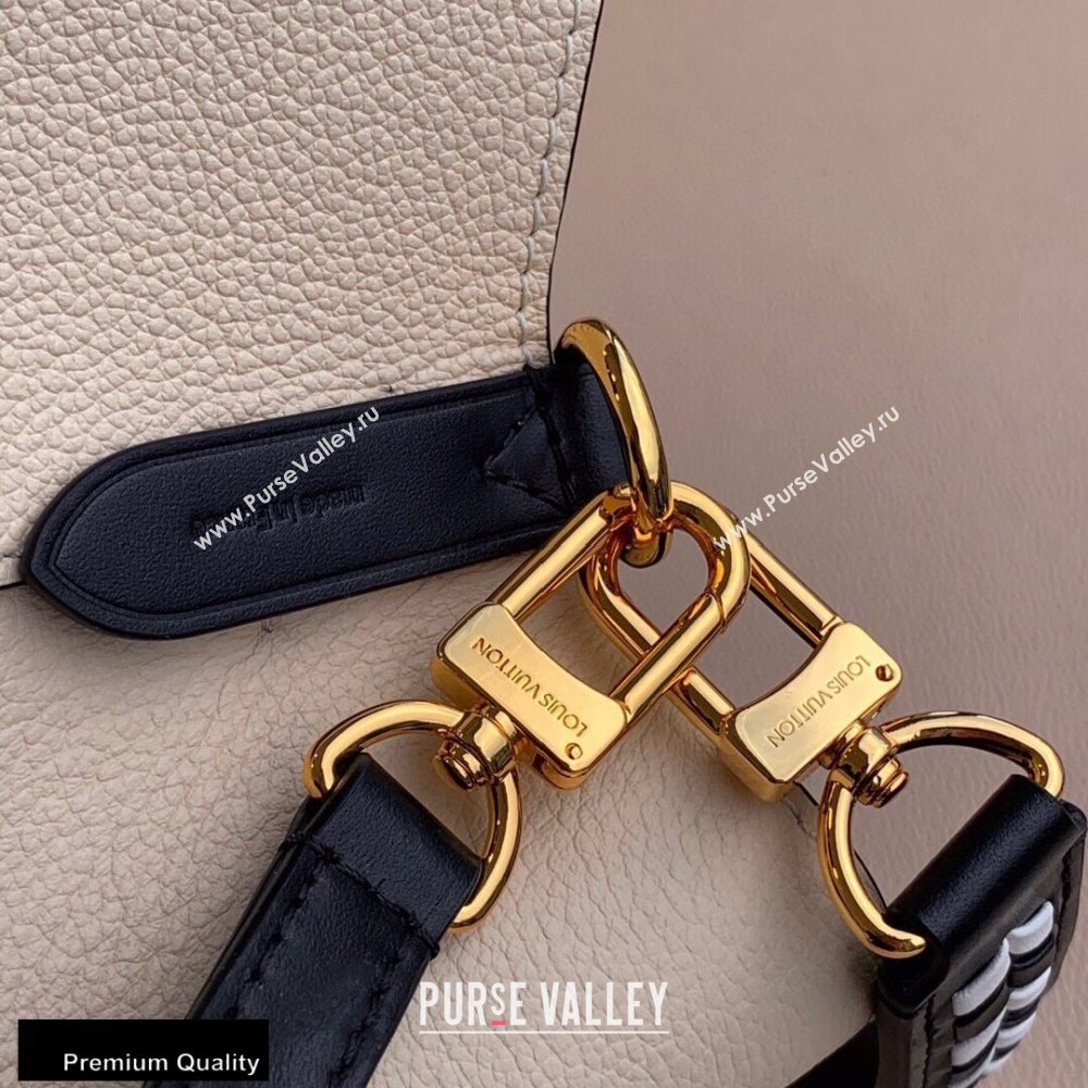 Louis Vuitton LV Crafty NeoNoe MM Bucket Bag Braided Top Handle M56889 Creme 2020 (kiki-20100706)