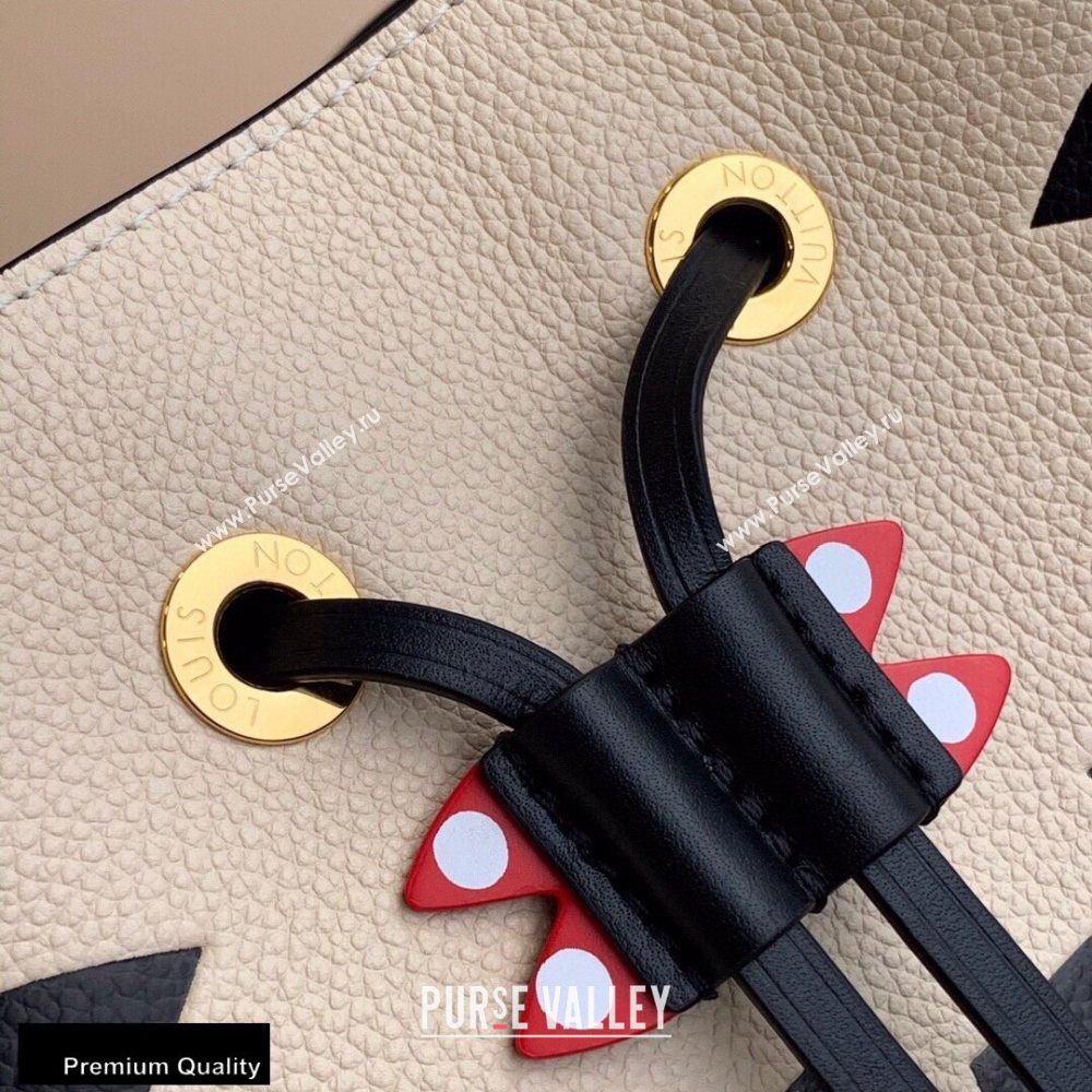 Louis Vuitton LV Crafty NeoNoe MM Bucket Bag Braided Top Handle M56889 Creme 2020 (kiki-20100706)