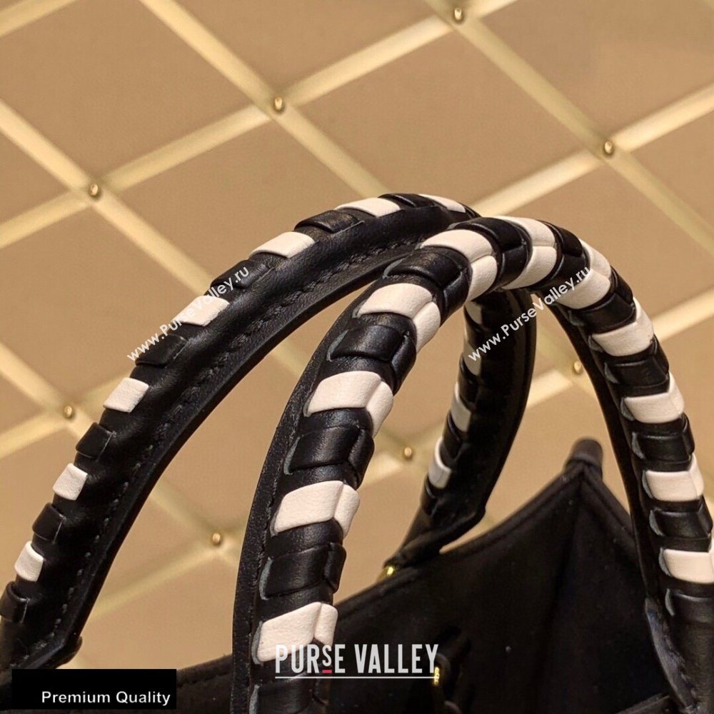Louis Vuitton LV Crafty Onthego MM Tote Bag Braided Top Handle M45375 Black 2020 (kiki-20100703)
