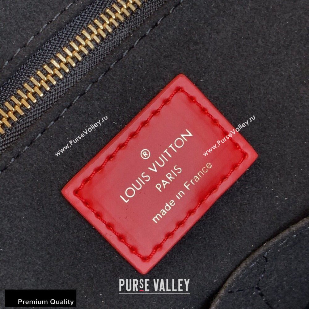 Louis Vuitton LV Crafty Onthego MM Tote Bag Braided Top Handle M45375 Black 2020 (kiki-20100703)